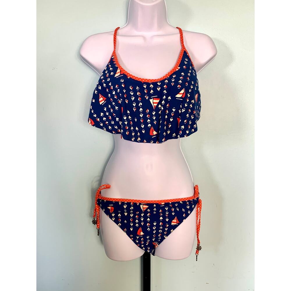Sperry Top-Sider Nautical Sailboat Print Bikini Large - Picture 2 of 9